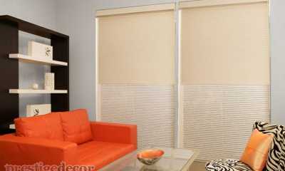 Perfect SunSet Blinds / Shades with room darkening shade half way down.