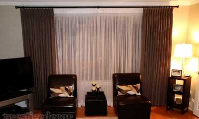 Beautiful pinch pleat drapes with sheers
