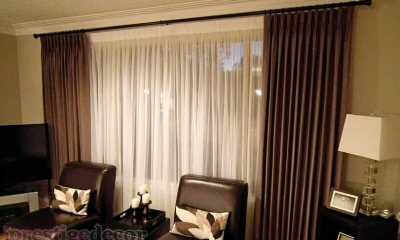 beautiful pinch pleat drapes with sheers