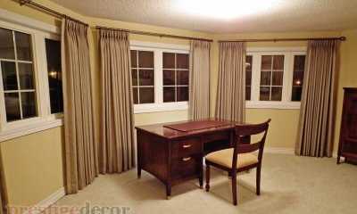 Matching Pinch pleat curtains in the master bedroom