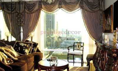 Stunning window treatments in a condo downtown Toronto