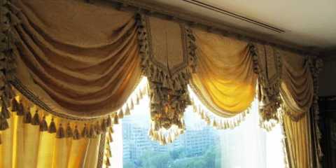 Elegant swags, drapery panels and sheer curtains in a pentouse condo Yorkville Toronto