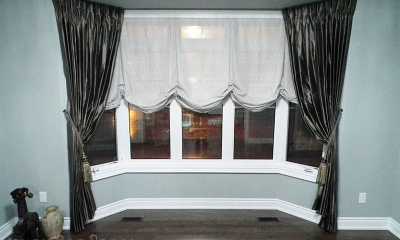 Stunning bay window treatments in Brampton