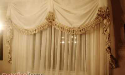 Sheer curtains swags