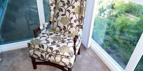 Custom wing chair reupholstery