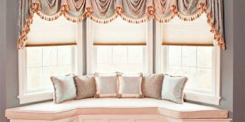 Light pink Bay Window Seat Cushions