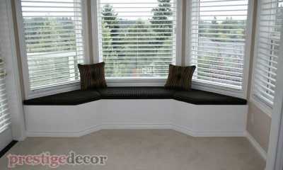 Back Stripe Bay Window Seat Cushions