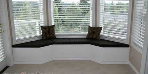 Back Stripe Bay Window Seat Cushions