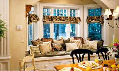 Traditional Style Bay Window Seat Cushions