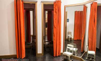Boutique fitting rooms curtains