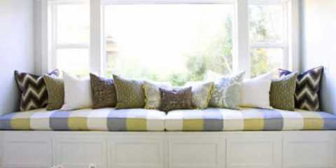 Beautiful Striped Window Seat Cushions