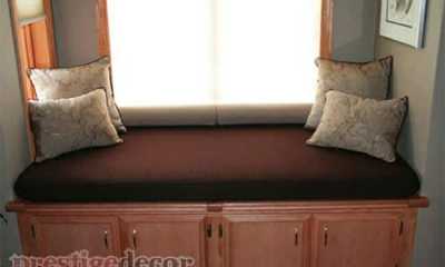 Dark Brown Window Seat Cushion