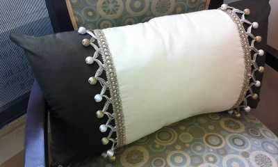 Custom silk fabric cushion