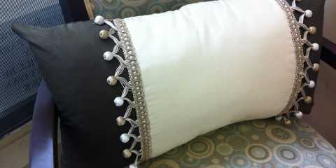Custom silk fabric cushion