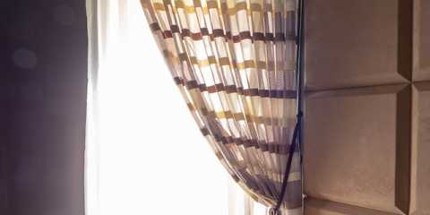 Sheers with striped side panel curtains