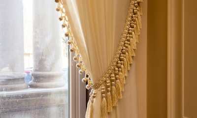 Decorative sheer curtains with tussles