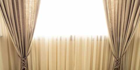 Sheer drapes with side panels