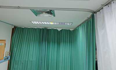 Curtain installation in Toronto hospital