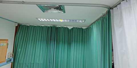 Curtain installation in Toronto hospital