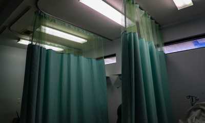 Privacy curtain track installation in Mississauga hospital