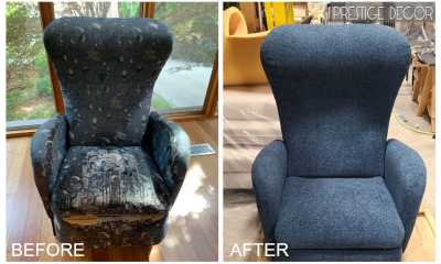 Retro Arm chair upholstery in Toronto