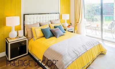 Condo Curtains With Yellow Bedsheet