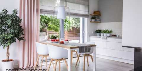 Gray Shades In Modern Kitchen Window Coverings