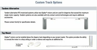 custom motorized curtain track options Glydea