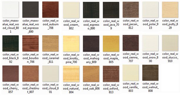 Two inch Wood blinds colours