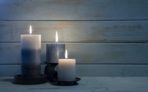 Aromatherapy Candles for Christmas and Hannukah Background