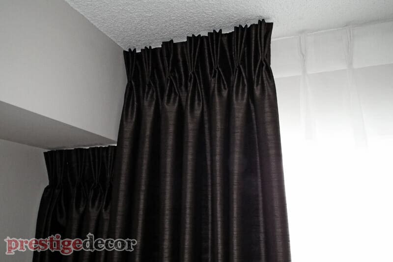 Bedroom black silk fabric