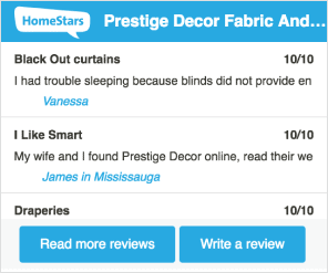 Homestars Reviews Prestige Decor Window Treatments Upholstery
