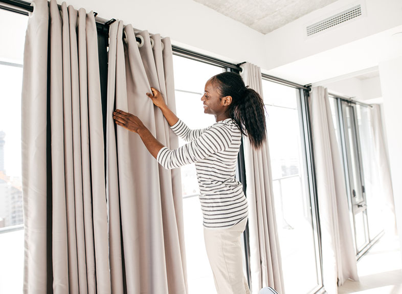 Extra long Curtain Rod Prestige Decor’s Curtain Installation